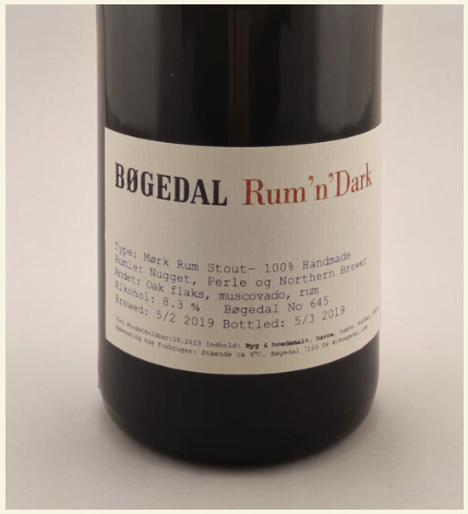 Rum'N'Dark er en Stout fra Bøgedal