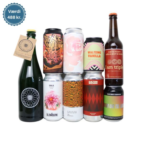 Maj måneds Beer Club smagskasse med 9 danske specialøl fra Beerlivery